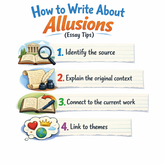 step by step guide on how to write about allusion in essay writing