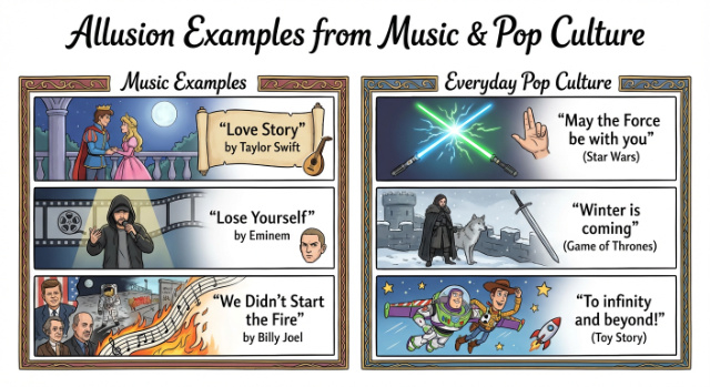 allusion examples from music and pop culture