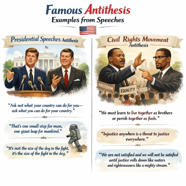 Antithesis examples from presidential and civil rights antithesis