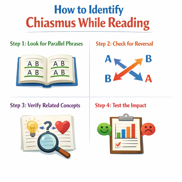 Step by Step guide about identifying chiasmus while reading for students