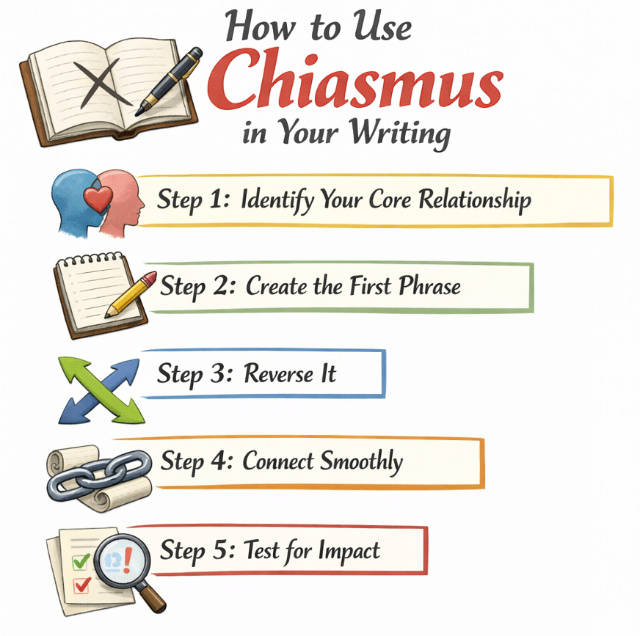 Step by Step guide on how to use chiasmus in your writing