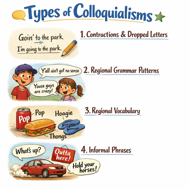 types of colloquialisms
