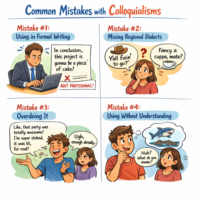 common mistakes to avoid while writing colloquialism
