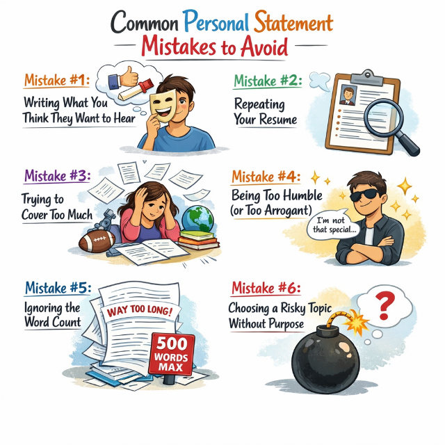 common personal statement mistakes and strategies to avoid for students
